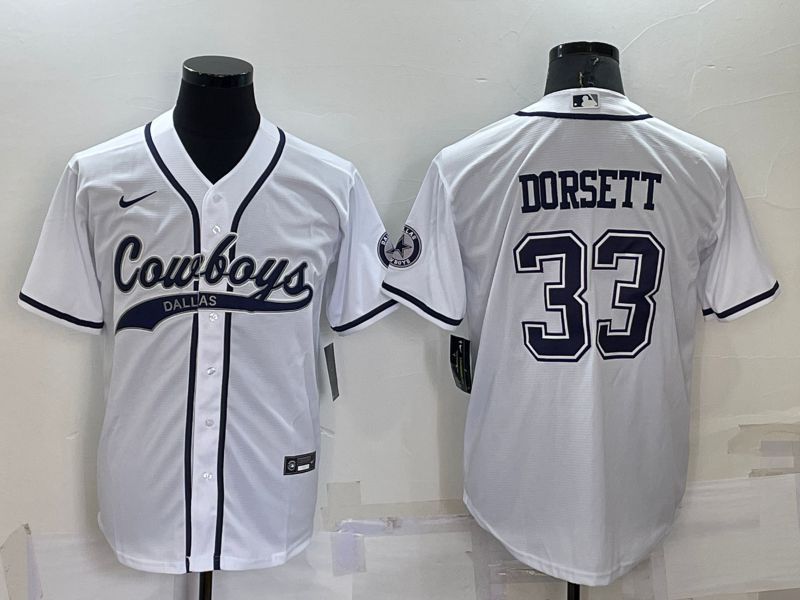 Men Dallas Cowboys #33 Dorsett White 2022 Nike Co branded NFL Jersey